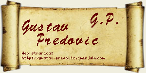 Gustav Predović vizit kartica